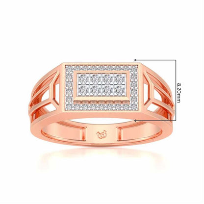 Regalius Silver Ring For Men - Rose Gold - Image 5