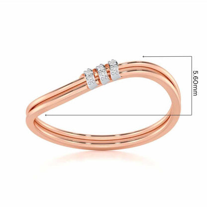 Celestial Charm Silver Ring - Rose Gold - Image 5