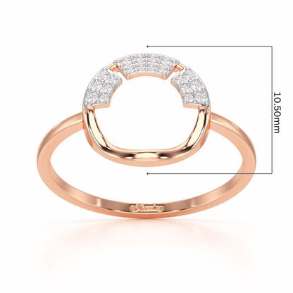 Heavenly Halo Silver Ring - Rose Gold - Image 5
