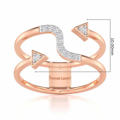 Virtuous Charm Silver Ring - Rose Gold - Image 5