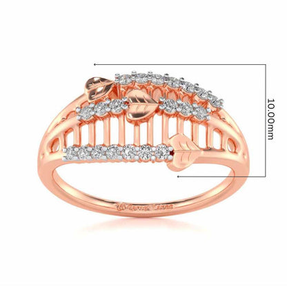 Heart Glow Silver Ring - Rose Gold - Image 5