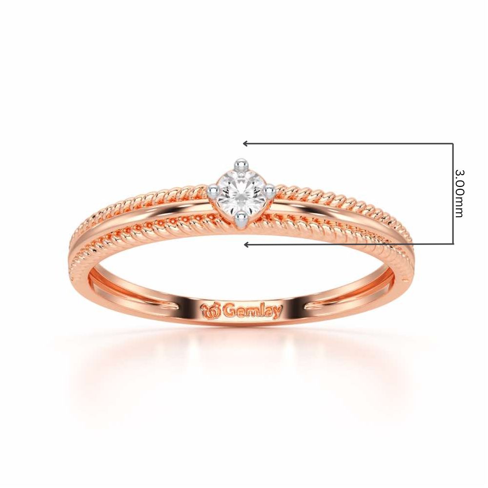 Grace Queen Silver Ring - Rose Gold - Image 2