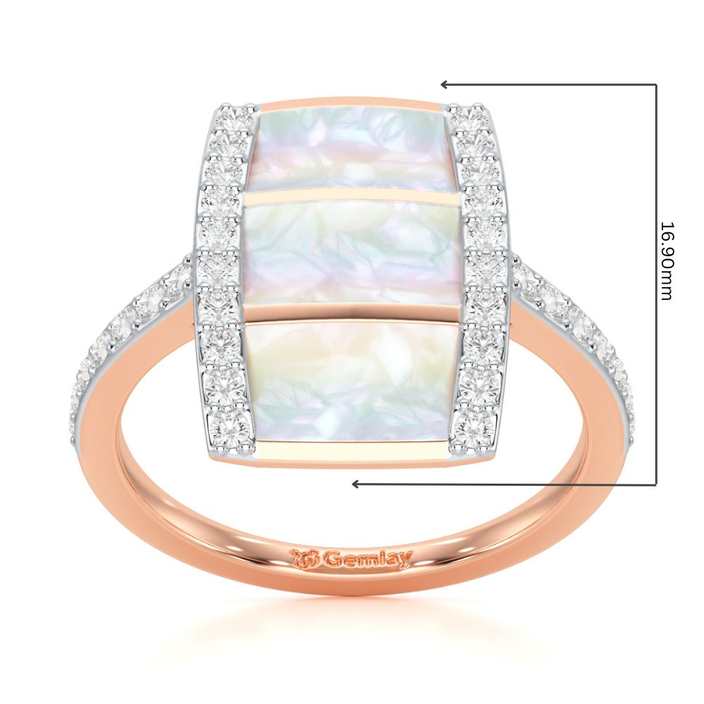 Serene Shine Silver Ring - Rose Gold - Image 5