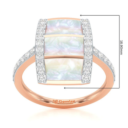 Serene Shine Silver Ring - Rose Gold - Image 5