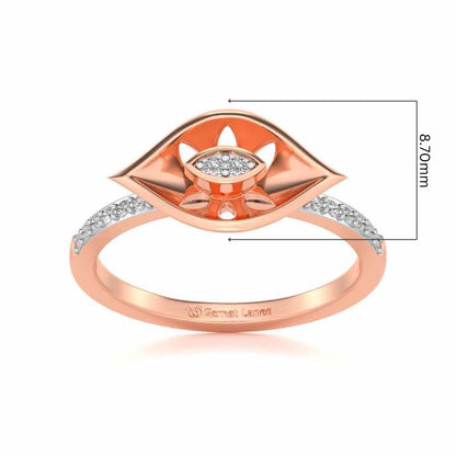 Ishani Silver Ring - Rose Gold - Image 5
