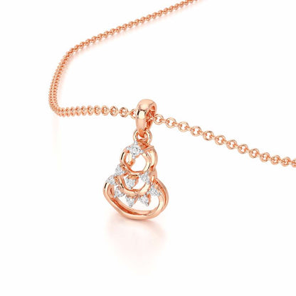 Whisper of Light Silver Pendant - Rose Gold - Image 2