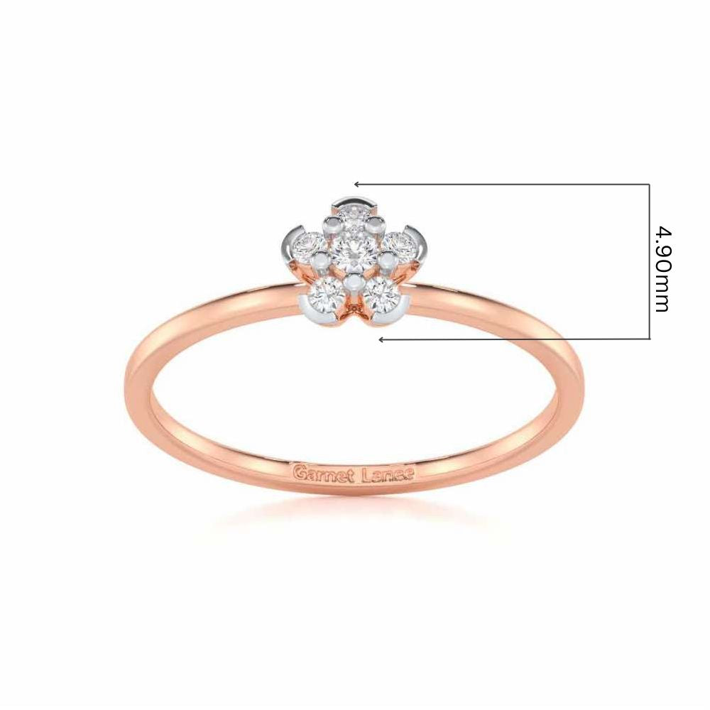 Captivating Cosmos Silver Ring - Rose Gold - Image 5