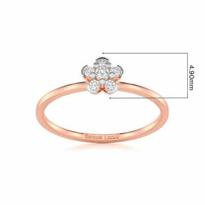 Captivating Cosmos Silver Ring - Rose Gold - Image 5