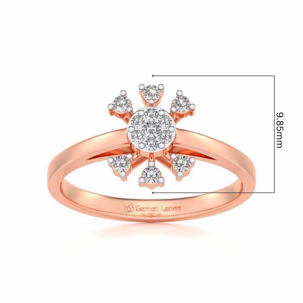 Ekta Silver Ring - Rose Gold - Image 5