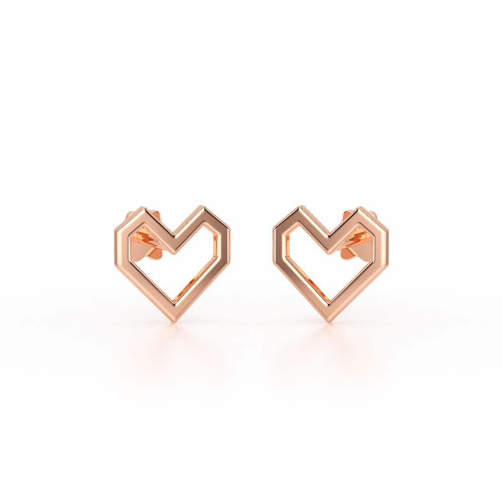 Lush Looplets Silver Earrings - Rose Gold - Image 2