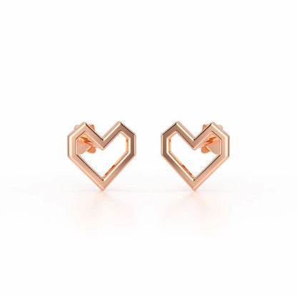 Lush Looplets Silver Earrings - Rose Gold - Image 2