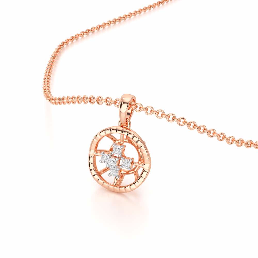 Dawn Light Silver Pendant - Rose Gold - Image 2