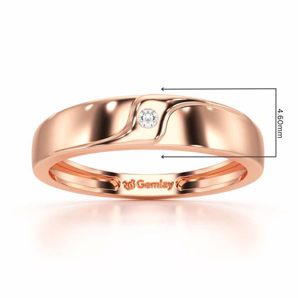 Noctura Silver Ring For Men - Rose Gold - Image 2