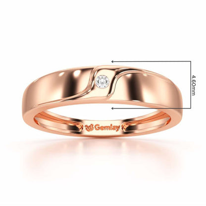 Noctura Silver Ring For Men - Rose Gold - Image 2