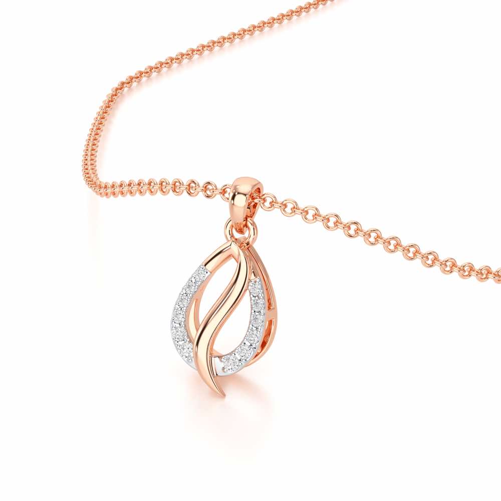 Ethereal Shine Silver Pendant - Rose Gold - Image 2