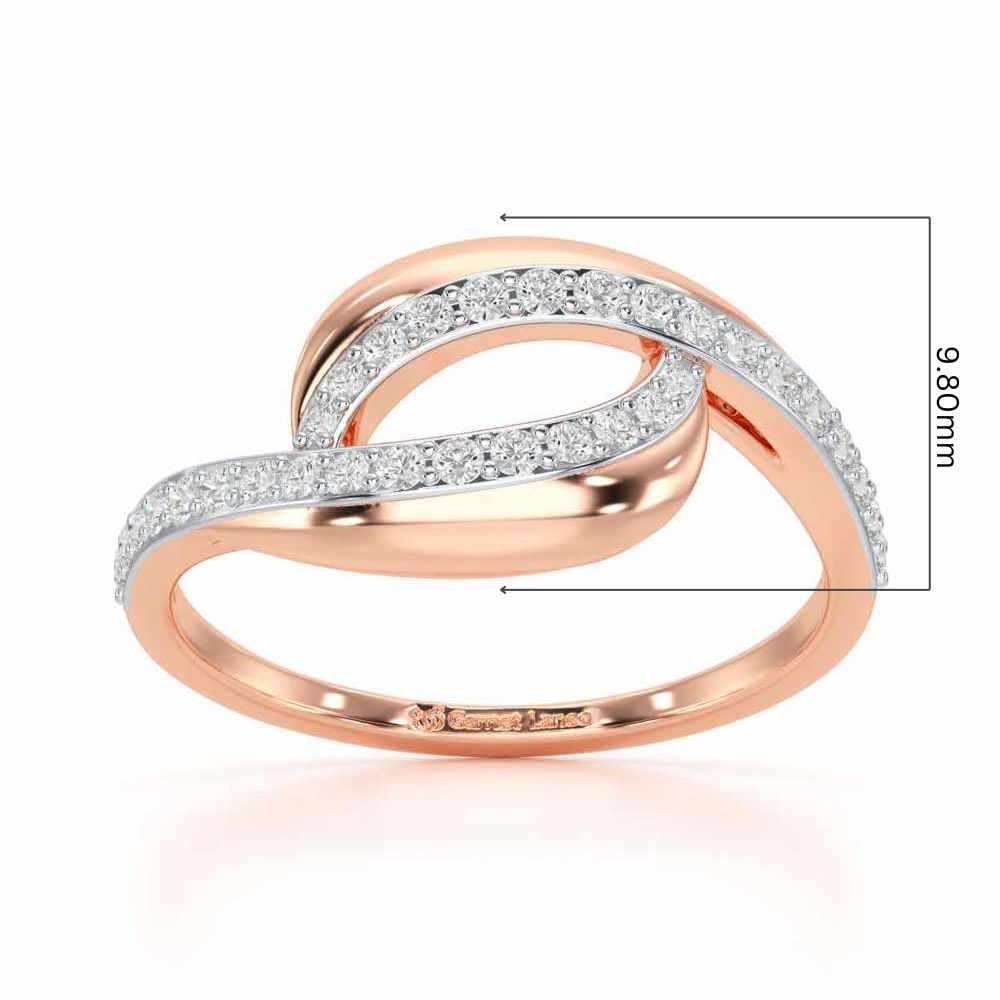 Starry Serenity Silver Ring - Rose Gold - Image 5