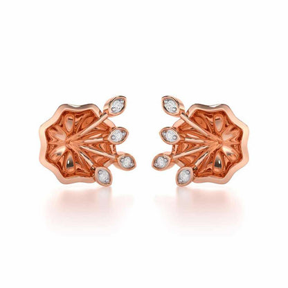 Vibrant Twigs Silver Earrings - Rose Gold - Image 2