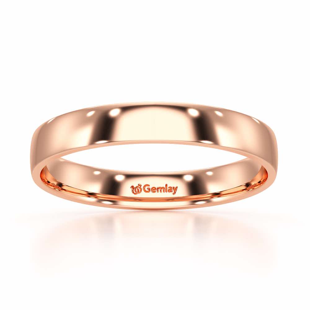 Bliss Aura Women Silver Ring Band - Rose Gold - Image 2