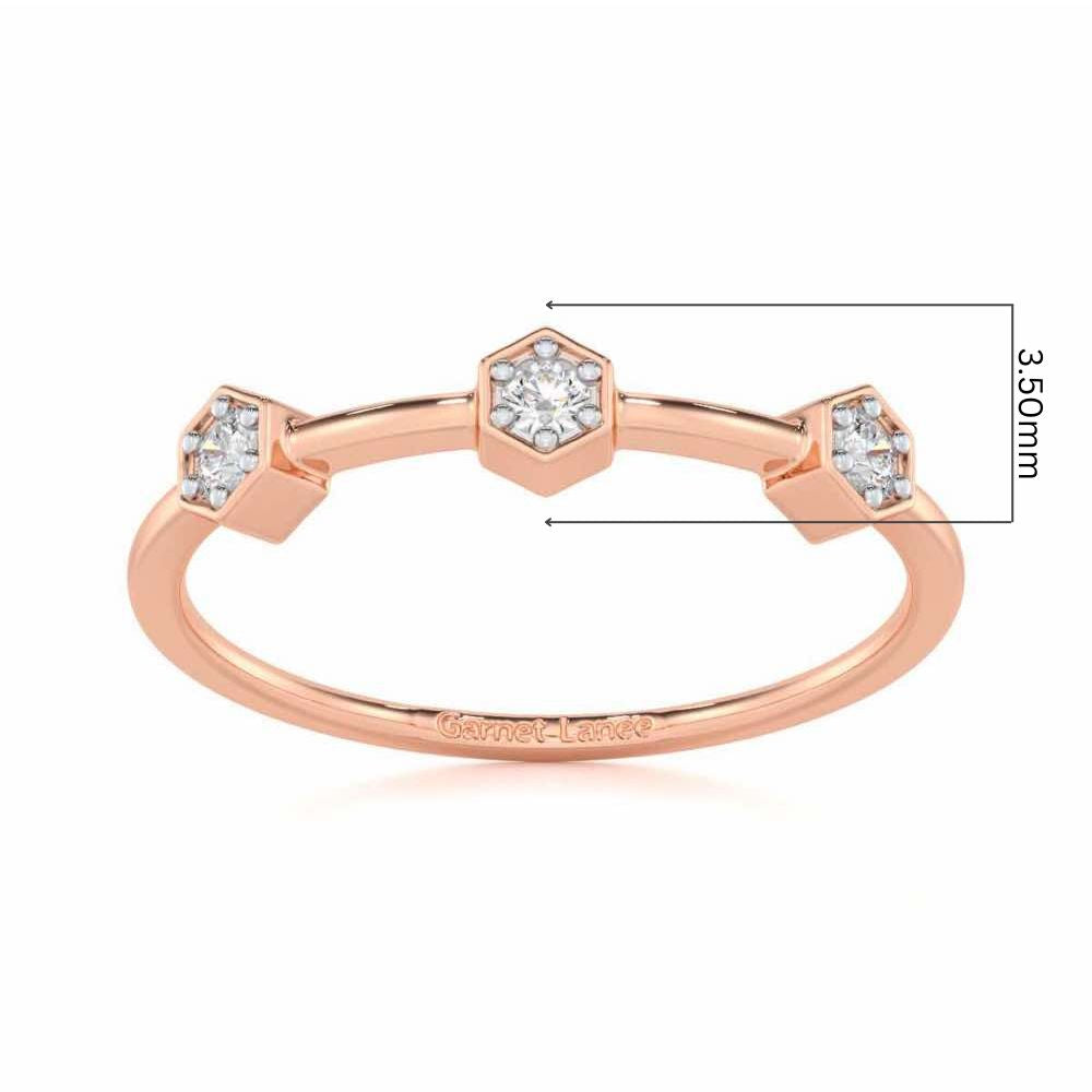 Captivating Charm Silver Ring - Rose Gold - Image 5