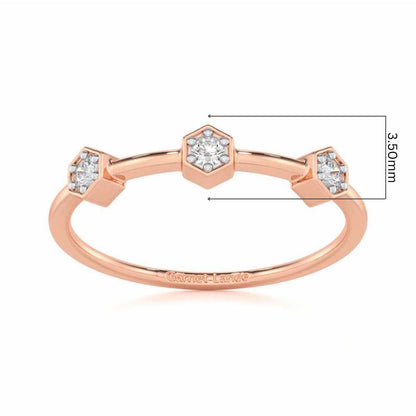 Captivating Charm Silver Ring - Rose Gold - Image 5