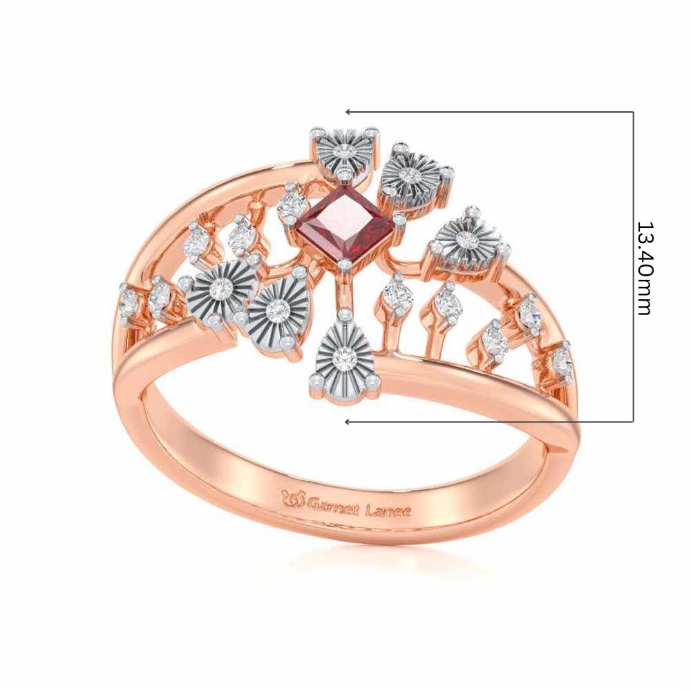 Coupe Shine Silver Ring - Rose Gold - Image 5