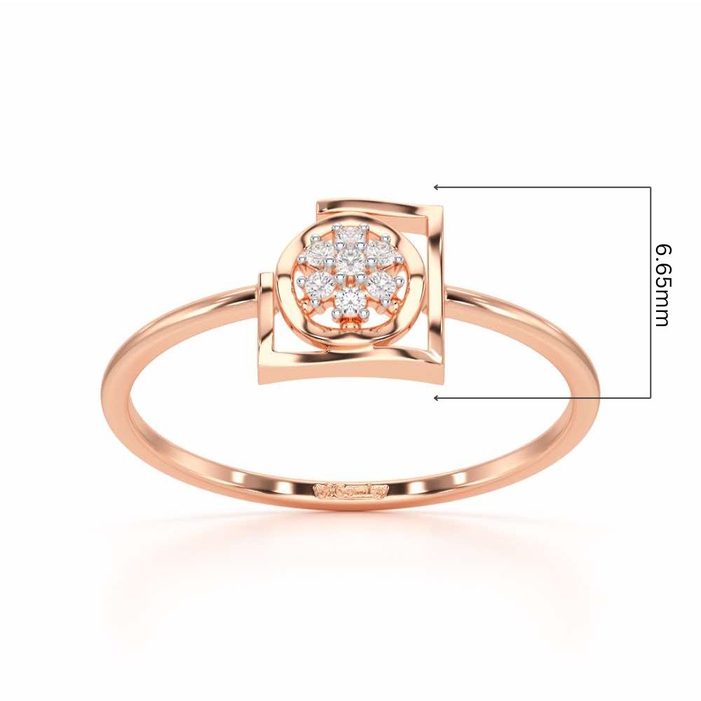 Focus on Glow Silver Ring - Rose Gold - Image 5