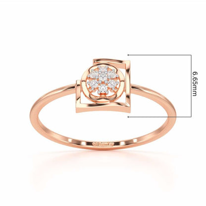 Focus on Glow Silver Ring - Rose Gold - Image 5