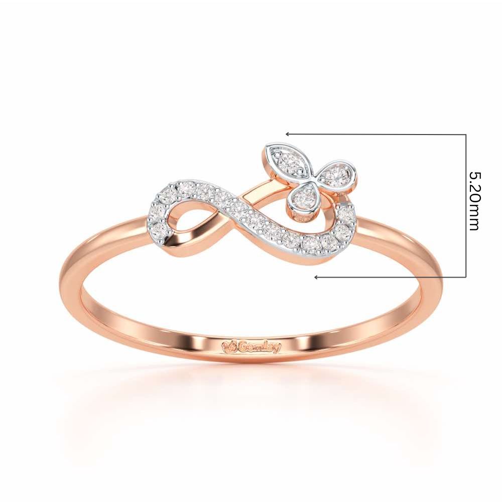 Fragrant Infinity Silver Ring - Rose Gold - Image 5