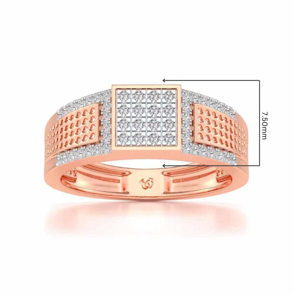 Chivilrous Silver Ring For Men - Rose Gold - Image 5