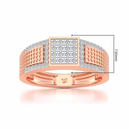 Chivilrous Silver Ring For Men - Rose Gold - Image 5