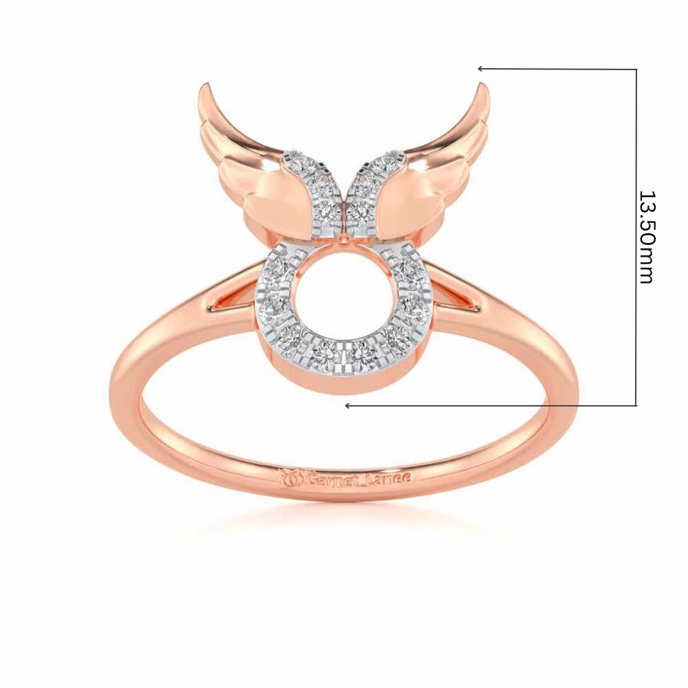 Valour Taurus Silver Ring - Rose Gold - Image 5
