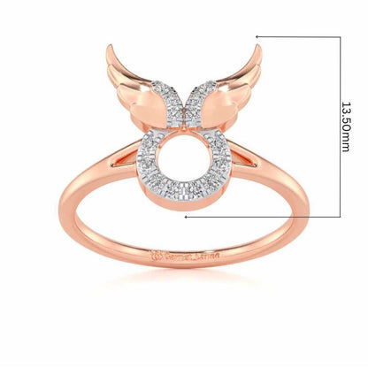 Valour Taurus Silver Ring - Rose Gold - Image 5