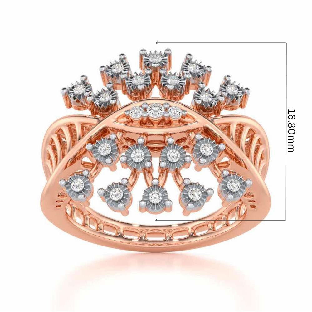 Amazing Glow Silver Ring - Rose Gold - Image 5