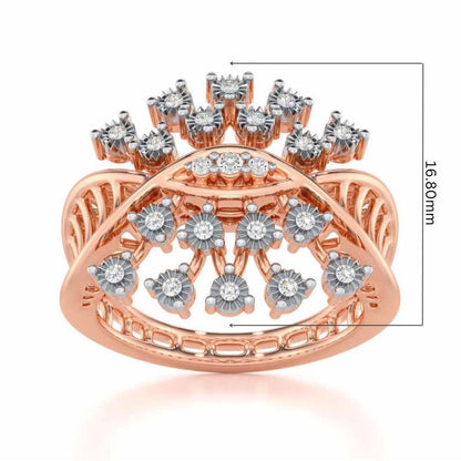 Amazing Glow Silver Ring - Rose Gold - Image 5