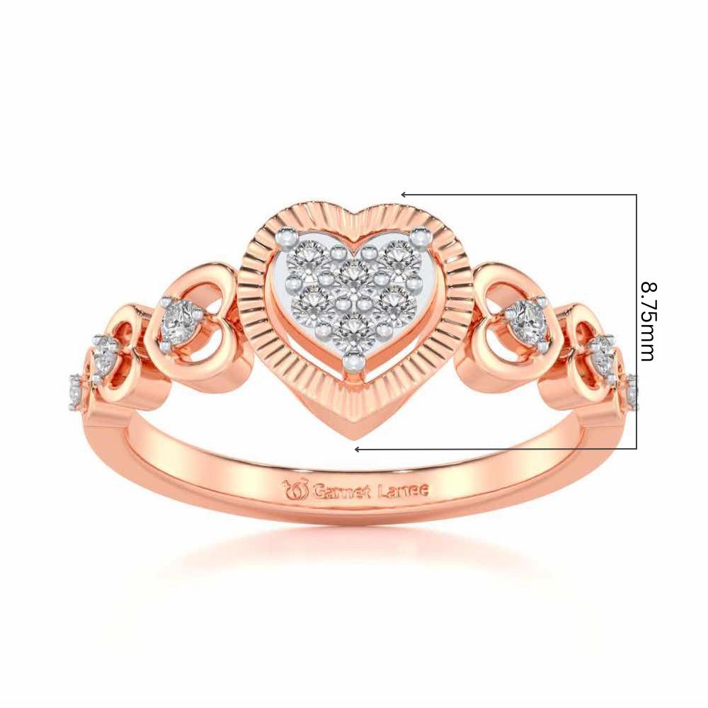 Heartly Affair Silver Ring - Rose Gold - Image 5