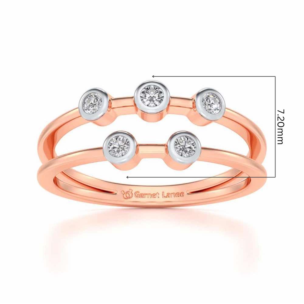Dayita Silver Ring - Rose Gold - Image 5