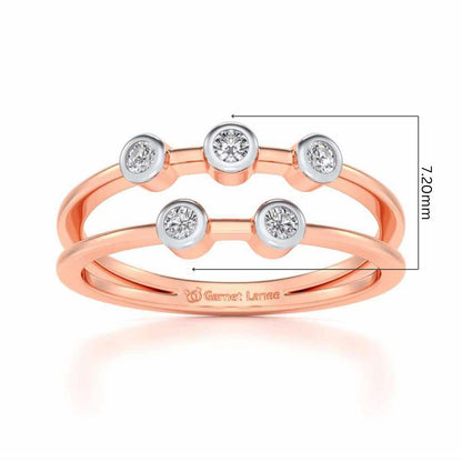 Dayita Silver Ring - Rose Gold - Image 5