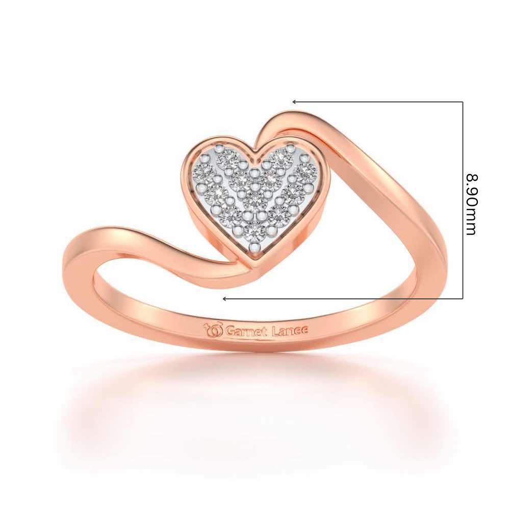 Silver Heartthrob Ring - Rose Gold - Image 5