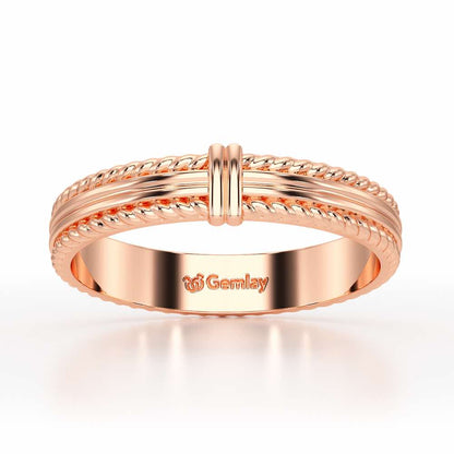 Zyna Silver Ring For Women - Rose Gold - Image 2