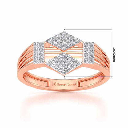 Rumba Silver Ring For Men - Rose Gold - Image 5