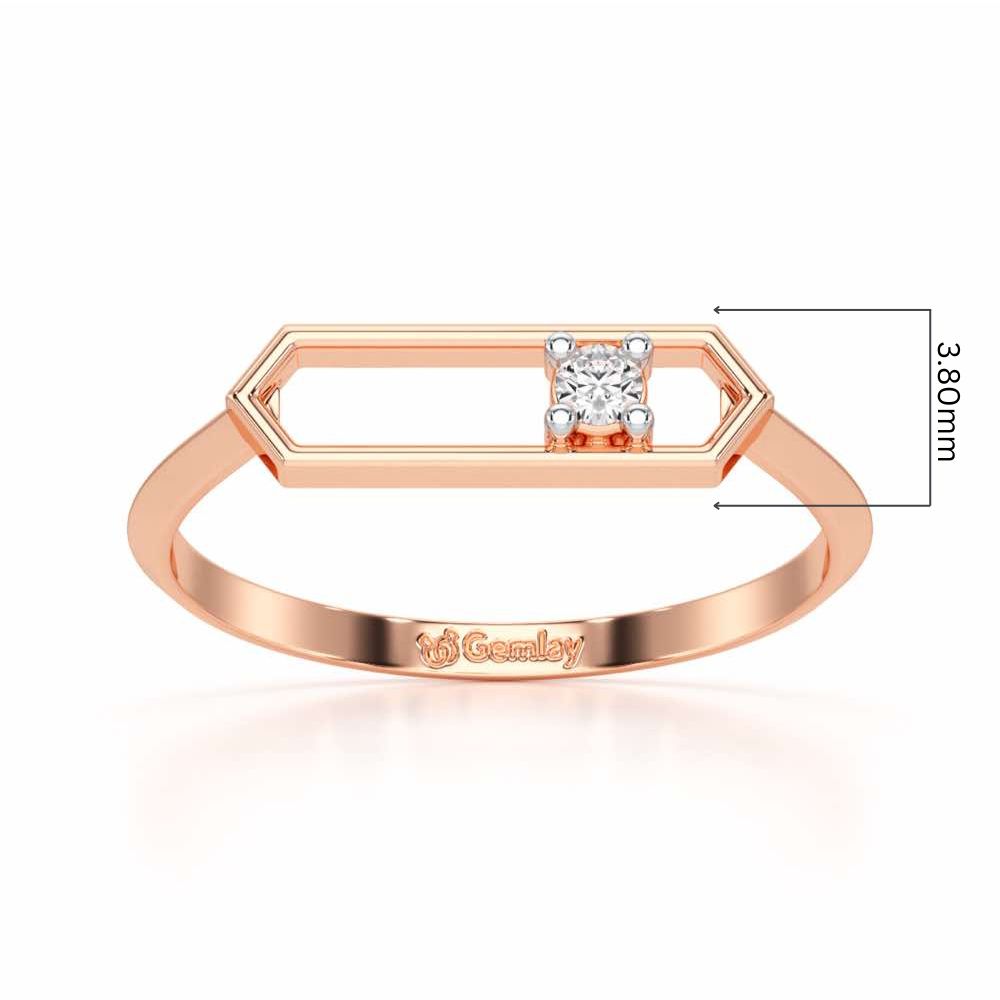 Petite Luxe Silver Ring - Rose Gold - Image 5