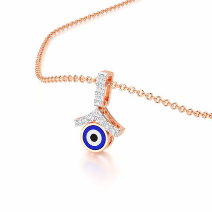 Eternal Shield Silver Pendant - Rose Gold - Image 2