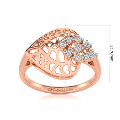 Alia Shine Silver Ring - Rose Gold - Image 5