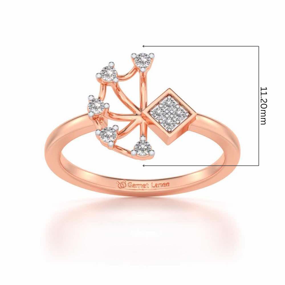 Falak Silver Ring - Rose Gold - Image 5