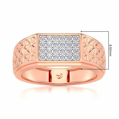 Posh Silver Ring For Men - Rose Gold - Image 5