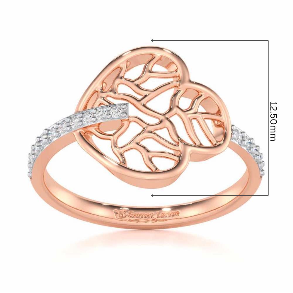 Meshed Luck Silver Ring - Rose Gold - Image 5