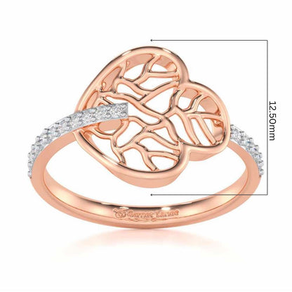 Meshed Luck Silver Ring - Rose Gold - Image 5