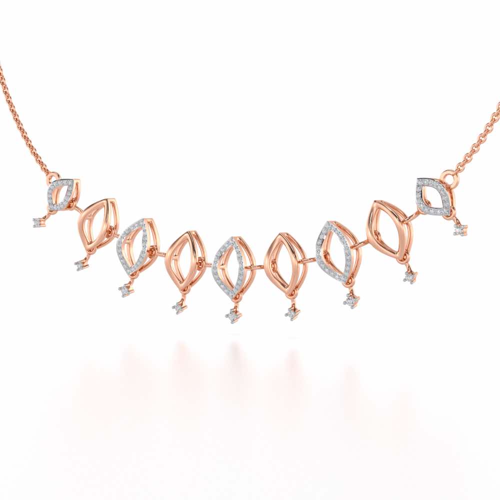 Ocean Serenity Silver Necklace - Rose Gold - Image 2