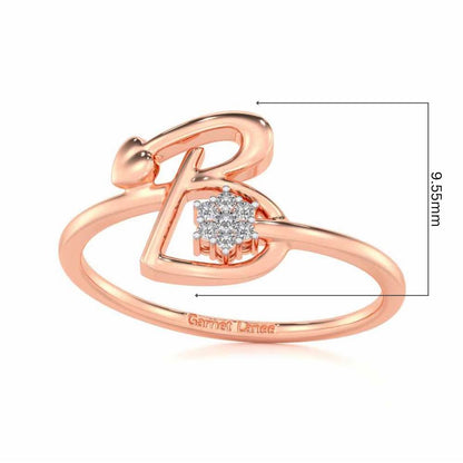 Flora B Silver Ring - Rose Gold - Image 5