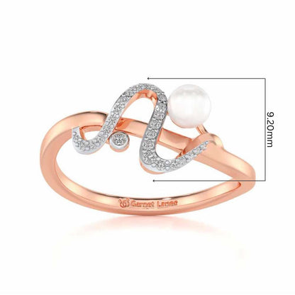 Brim Silver Pearl Ring - Rose Gold - Image 5